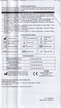 Kit test cúm A/B, Covid, RSV, ADV Flowflex (20 kít)