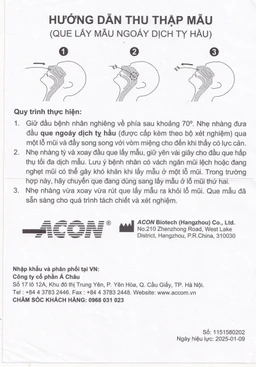 Kit test cúm A/B, Covid, RSV, ADV Flowflex (20 kít)