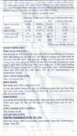 Hỗn dịch nhỏ mắt Flumetholon 0.1% Santen điều trị các bệnh viêm phía ngoài mắt (5ml)