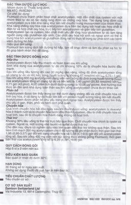 Thuốc Fluimucil 600mg Zambon điều trị bệnh hô hấp kèm tăng tiết đờm nhày (5 vỉ x 2 viên)