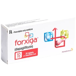 Thuốc Forxiga AstraZeneca điều trị đái tháo đường típ 2, suy tim, bệnh thận mạn (2 vỉ x 14 viên)