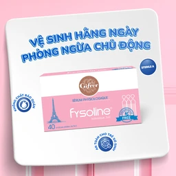 Nước muối sinh lý Fysoline Isotonique đẳng trương (40 ống x 5ml) giúp vệ sinh mắt mũi hàng ngày
