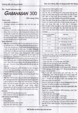 Thuốc Gabahasan 300 Hasan điều trị hỗ trợ trong động kinh cục bộ, đau viêm dây thần kinh ngoại biên (3 vỉ x 10 viên)