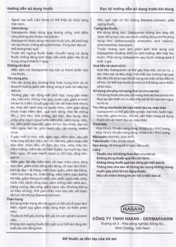 Thuốc Gabahasan 300 Hasan điều trị hỗ trợ trong động kinh cục bộ, đau viêm dây thần kinh ngoại biên (3 vỉ x 10 viên)