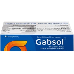 Thuốc Gabsol 40mg/1100mg Liviat chỉ định điều trị bệnh lý tiêu hóa, loét dạ dày tá tráng, trào ngược dạ dày thực quản (3 vỉ x 10 viên) 3