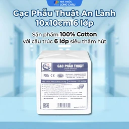 Gạc phẫu thuật An Lành 10x10cm x 6 lớp (100 miếng) dùng thấm máu trong phẫu thuật 2