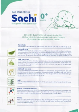 Gạc răng miệng Sachi cho bé sơ sinh (30 gói) làm sạch và bảo vệ răng miệng cho bé