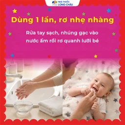 Gạc rơ lưỡi Đông Pha (5 cái) vệ sinh, làm sạch lưỡi, răng miệng cho bé 4