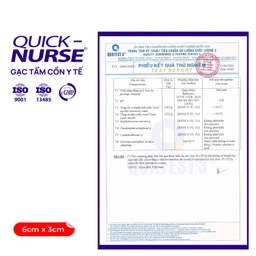 Gạc tẩm cồn 6x3cm Quick Nurse (100 miếng) làm sạch da, ngăn ngừa vi khuẩn