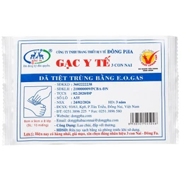 Gạc tiệt trùng Đông Pha lớn 8x9x8cm (10 miếng) sơ cứu vết thương, thấm máu và dịch tiết 1