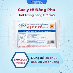Gạc tiệt trùng Đông Pha lớn 8x9x8cm (10 miếng) sơ cứu vết thương, thấm máu và dịch tiết 2