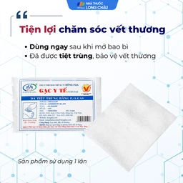 Gạc tiệt trùng Đông Pha lớn 8x9x8cm (10 miếng) sơ cứu vết thương, thấm máu và dịch tiết 4