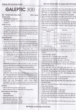 Thuốc Galeptic 300 Hasan điều trị hỗ trợ trong động kinh cục bộ (3 vỉ x 10 viên)