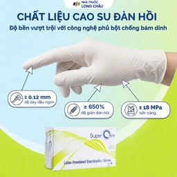 Găng tay y tế có bột Super Care size M (100 cái) Latex Powdered Examination 3