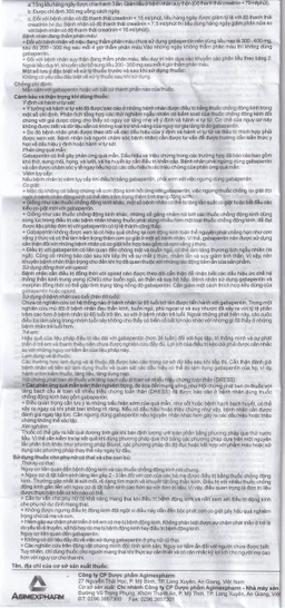 Thuốc Gaptinew 300mg Agimexpharm điều trị động kinh và đau thần kinh ngoại biên (10 vỉ x 10 viên)