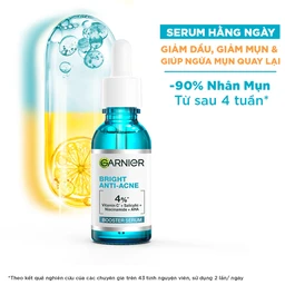 Tinh chất ngừa mụn Garnier Skin Naturals Bright Complete Anti Acne Booster Serum 30ml 2