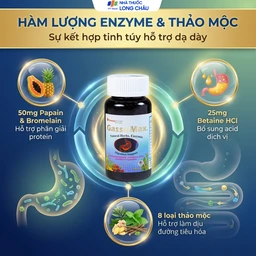 Viên uống bổ sung enzyme và các thảo mộc hỗ trợ tiêu hóa tốt Gasso Max Vitamins For Life (30 viên) 3