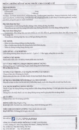 Gel uống Gebhart Davipharm điều trị triệu chứng cơn đau dạ dày (30 gói x 10g)
