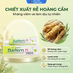 Kem bôi dịu da Baifem K 15g giảm ngứa, kích ứng, mẩn đỏ 3