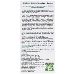 Gel bôi suy giãn tĩnh mạch chân Diosmin Expert Omniven Gambe (150ml) 7