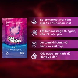 Gel Bôi Trơn Gốc Nước Joydrops 2In1 (3 gói x 5ml) Dùng Cho Quan Hệ Kết Hợp Massage Giảm Khô Rát, Bảo Vệ Niêm Mạc, Tạo Cảm Giác Mềm Mại 4