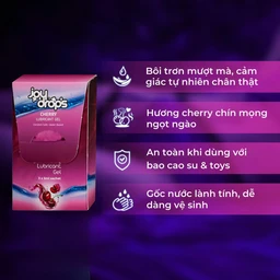 Gel Bôi Trơn Gốc Nước Joydrops Mùi Cherry (3 gói x 5ml)Dùng Cho Quan Hệ, Giảm Khô Rát, Bảo Vệ Niêm Mạc, Tạo Cảm Giác Mềm Mại 4