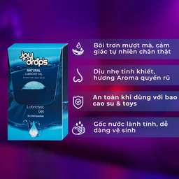 Gel Bôi Trơn Gốc Nước Joydrops Natural (3 gói x 5ml)Dùng Cho Quan Hệ, Giảm Khô Rát, Bảo Vệ Niêm Mạc, Tạo Cảm Giác Mềm Mại 4