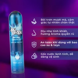 Gel Bôi Trơn Gốc Nước Joydrops Natural - Tinh Khiết, Dùng Cho Quan Hệ, Giảm Khô Rát, Bảo Vệ Niêm Mạc, Tạo Cảm Giác Mềm Mại 125ml