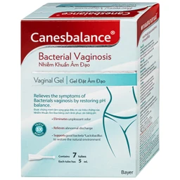 Gel đặt âm đạo Canesbalance Bayer điều trị viêm âm đạo do vi khuẩn, giảm mùi hôi (7 tuýp x 5ml)
