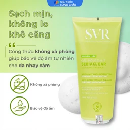 Gel rửa mặt không xà phòng cho da dầu SVR Sebiaclear Moussant 200ml