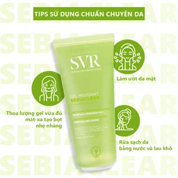 Gel rửa mặt không xà phòng cho da dầu SVR Sebiaclear Moussant 200ml 5