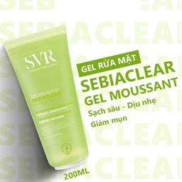 Gel rửa mặt không xà phòng cho da dầu SVR Sebiaclear Moussant 200ml 2