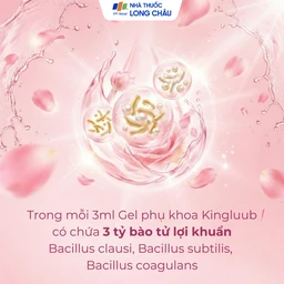 Gel phụ khoa Kingluub (5 tuýp x 3ml) hỗ trợ điều trị, giảm viêm nhiễm, bôi trơn, làm mềm vùng âm đạo 