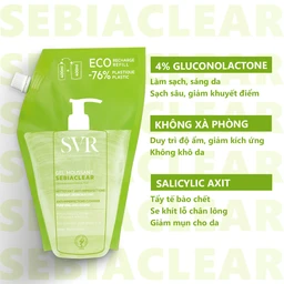 Gel rửa mặt SVR Sebiaclear Moussant làm sạch và giảm dầu cho da dầu (400ml) 3