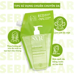 Gel rửa mặt SVR Sebiaclear Moussant làm sạch và giảm dầu cho da dầu (400ml) 5