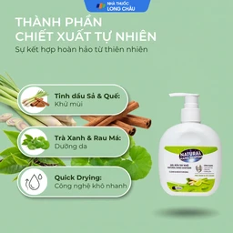 Gel rửa tay khô Natural Hand Sanitizer sát khuẩn, làm sạch tay (250ml) 3