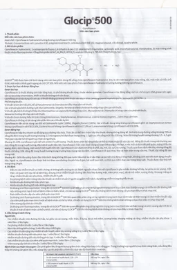 Thuốc Glocip 500 Glomed điều trị nhiễm khuẩn (3 vỉ x 10 viên)