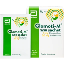 Thuốc bột Glomoti-M 5/50mg sachet Abbott điều trị triệu chứng buồn nôn (25 gói x 1.5g)