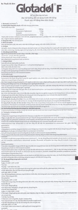 Thuốc Glotadol F Glomed hỗ trợ giảm nhanh các triệu chứng do cảm cúm, cảm lạnh (10 vỉ x 10 viên)