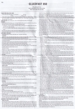 Thuốc Glucofast 850 Mebiphar điều trị tiểu đường típ 2 (4 vỉ x 15 viên)