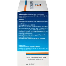 Thuốc Glucosamin-BRV 750mg Reliv giảm triệu chứng của thoái hóa khớp gối nhẹ và trung bình (30 gói x 3g) 4