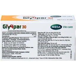 Thuốc Gly4par 30 Inventia Healthcare điều trị bệnh tiểu đường (3 vỉ x 10 viên) 3