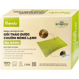 Gối thảo dược chườm nóng lạnh đa năng Hapaku giúp giảm nhức mỏi, thư giãn cơ thể - kích thước 27*17cm (dùng lò vi sóng) 1