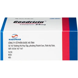 Thuốc Goodrizin 25mg Hadiphar điều trị bệnh mạch ngoại vi (10 vỉ x 10 viên) 4