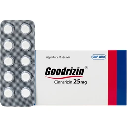 Thuốc Goodrizin 25mg Hadiphar điều trị bệnh mạch ngoại vi (10 vỉ x 10 viên) 1
