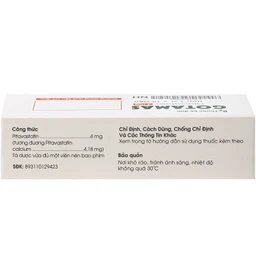 Thuốc Gotamas 4mg Medbolide được sử dụng điều trị rối loạn lipid máu và dự phòng biến cố tim mạch (3 vỉ x 10 viên) 4