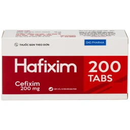 Thuốc Hafixim 200 Tabs DHG Pharma điều trị các trường hợp nhiễm khuẩn (3 vỉ x 10 viên)