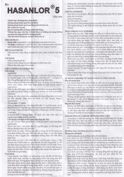 Thuốc Hasanlor 5 Hasan điều trị tăng huyết áp, đau thắt ngực (10 vỉ x 10 viên)