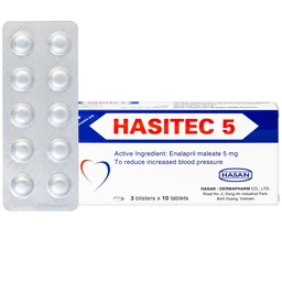 Thuốc Hasitec 5 Hasan điều trị tăng huyết áp, suy tim (3 vỉ x 10 viên) 1