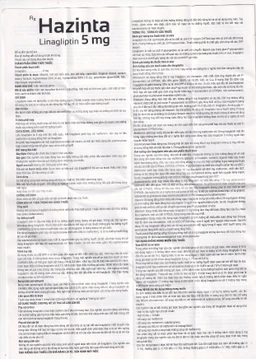 Thuốc Hazinta 5 DHG điều trị đái tháo đường típ 2 (3 vỉ x 10 viên)